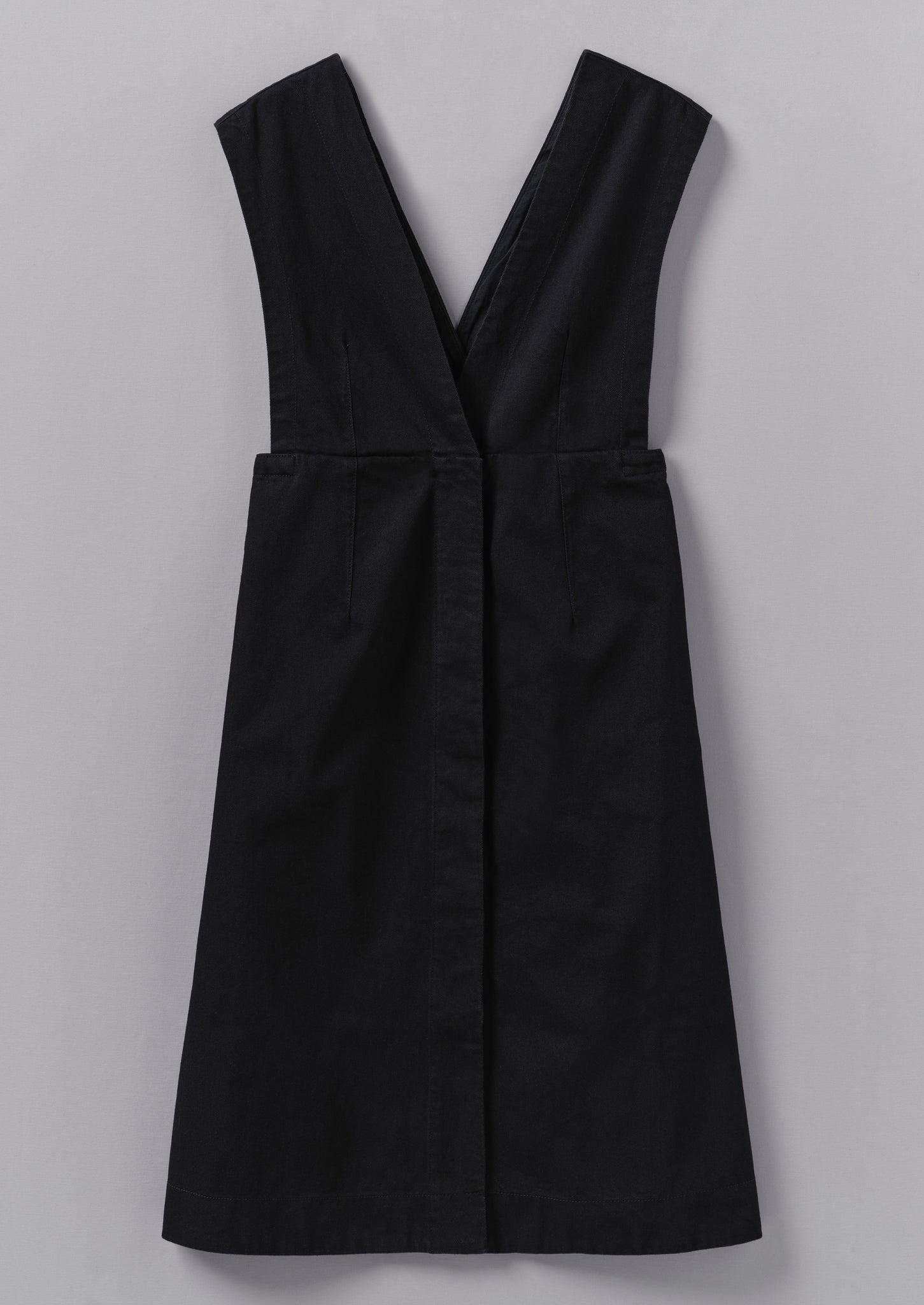 Organic Denim Pinafore Dress Black TOAST