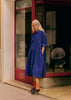 Organic Needlecord Shirt Dress | French Blue