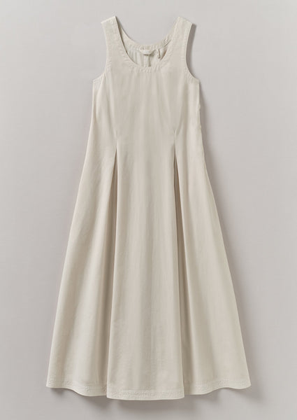 Cotton Poplin Sun Dress Raw Linen