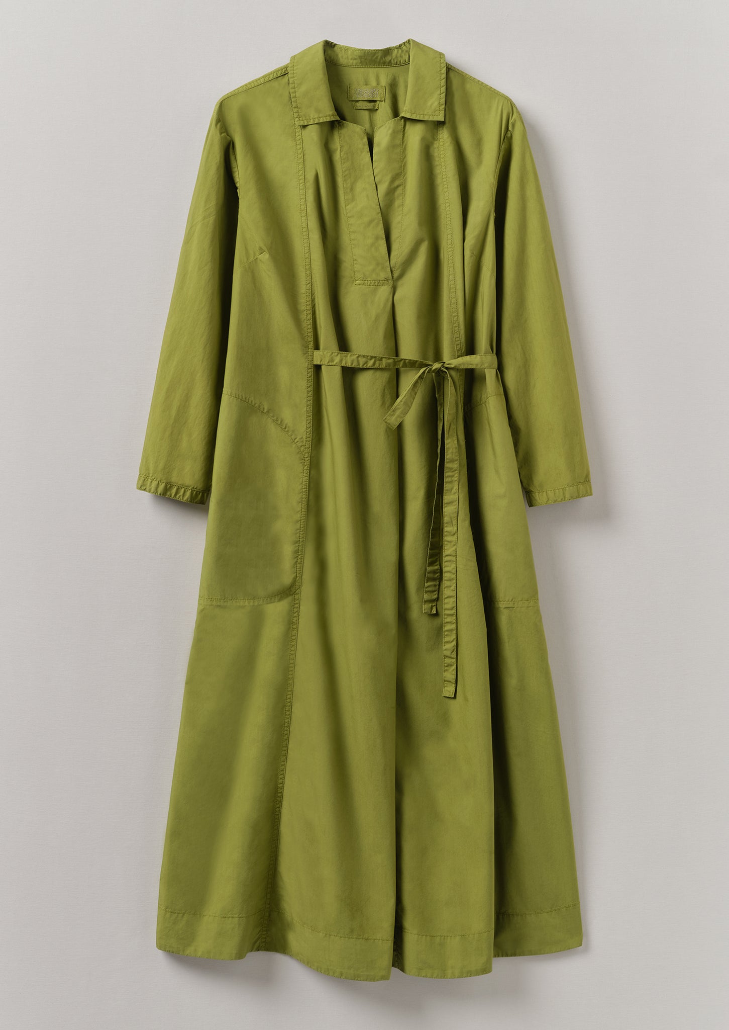 Cotton Poplin Shirt Dress | Olive