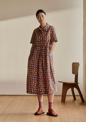 Selma Cotton Shirt Dress | Bluebird
