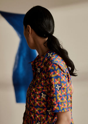 Selma Cotton Shirt Dress | Bluebird