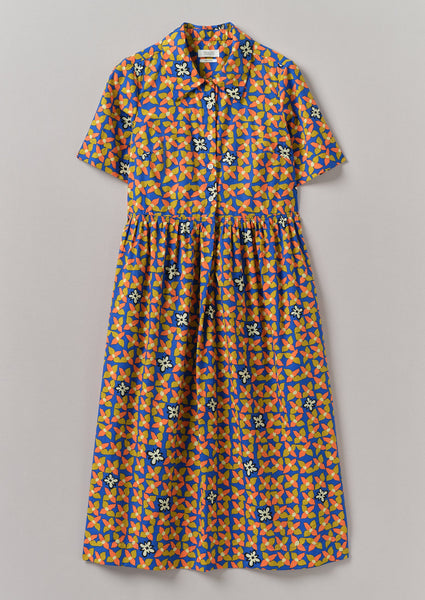 Selma Cotton Shirt Dress Bluebird