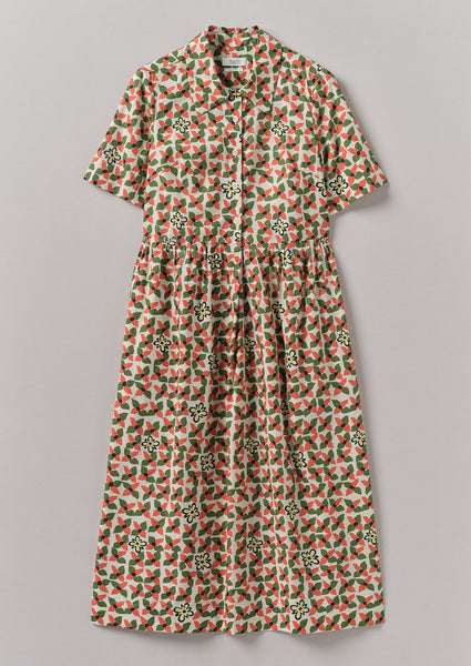 Selma Cotton Shirt Dress Paprika Warm