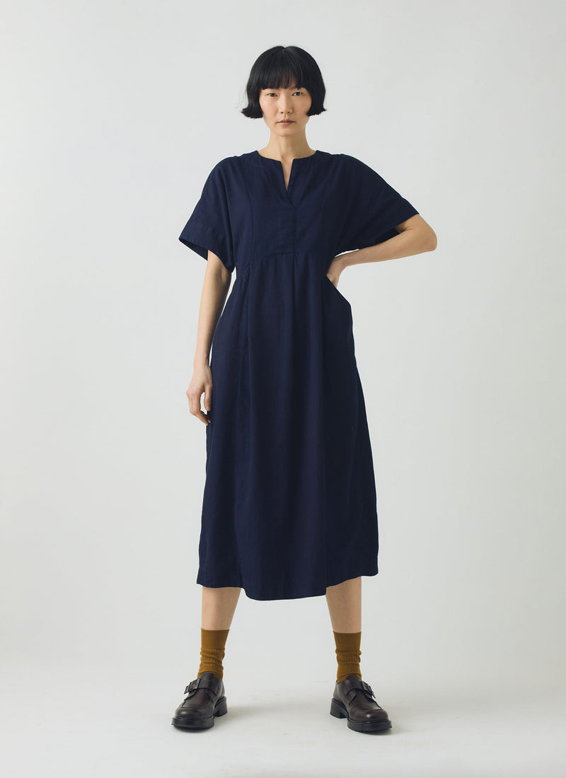Bryn Twill Dress | Indigo