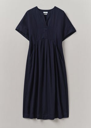 Bryn Twill Dress | Indigo