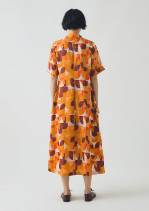 Paintbox Print Fluid Shirt Dress | Ginger