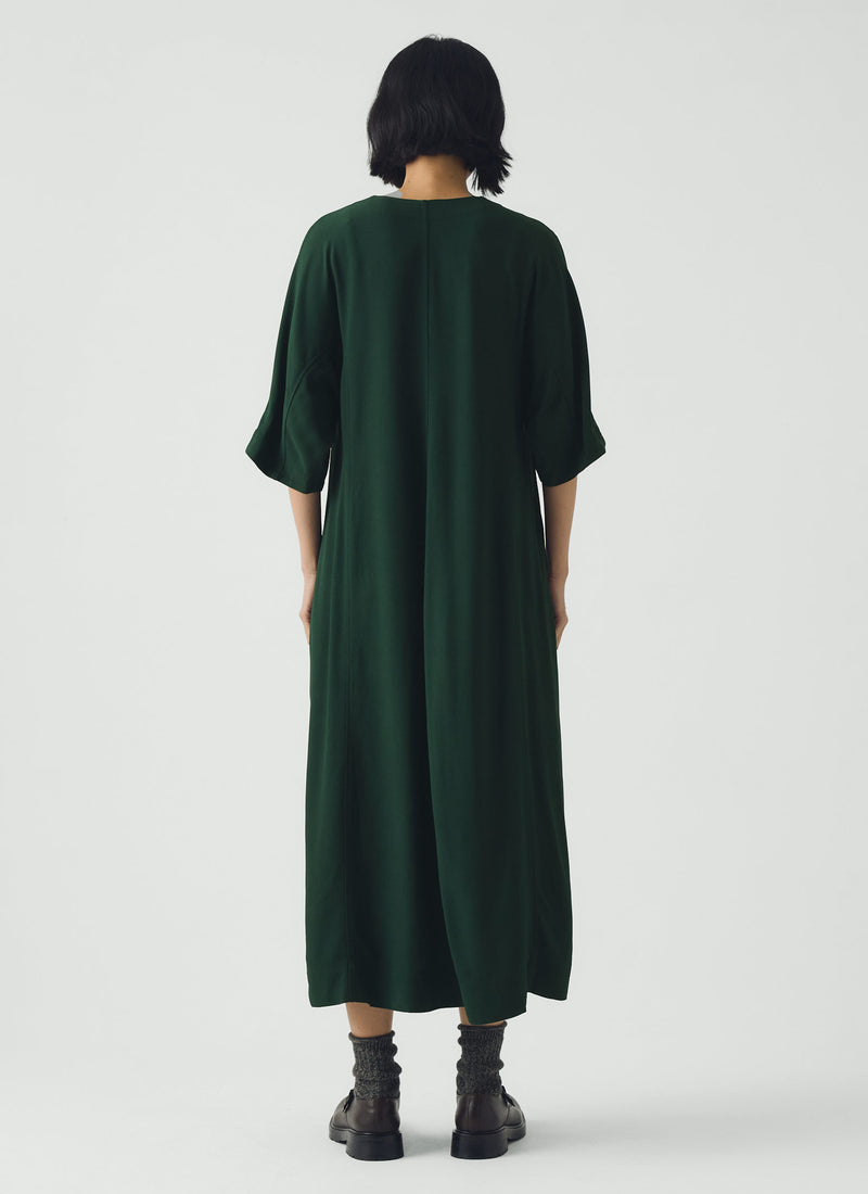 Satin Back Crepe Dress | Oil