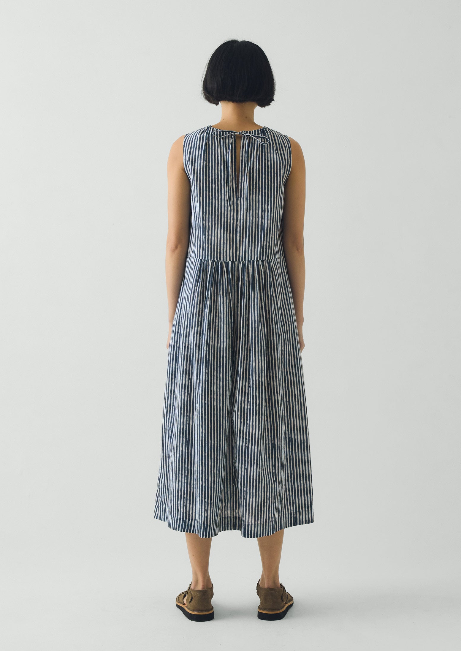 Martha Natural Dye Stripe Cotton Dress