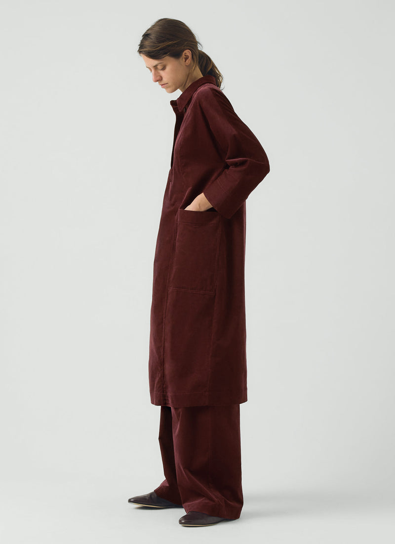 Organic Cord Tunic Dress | Beetroot