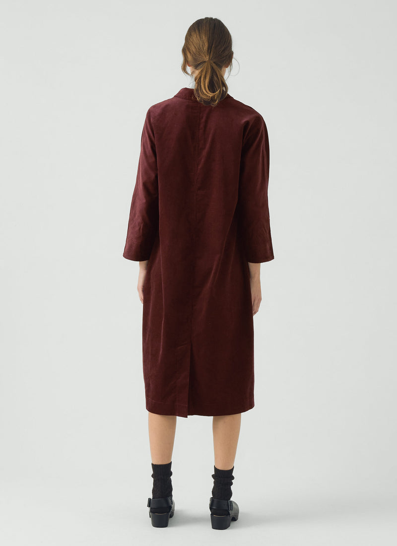 Organic Cord Tunic Dress | Beetroot