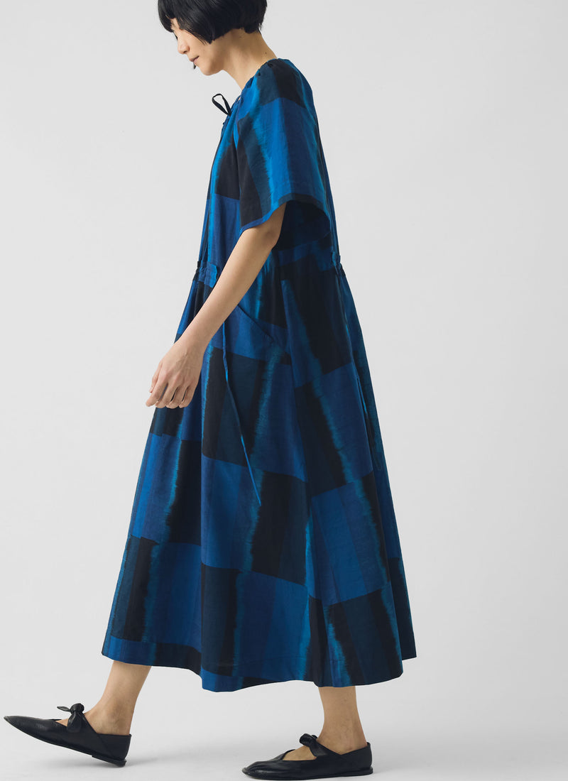 Sobremesa Cotton Ikat Dress | Bright Blue