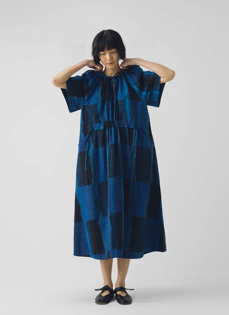 Sobremesa Cotton Ikat Dress | Bright Blue