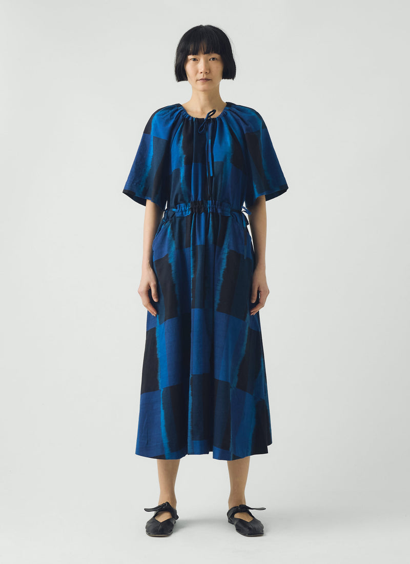 Sobremesa Cotton Ikat Dress | Bright Blue