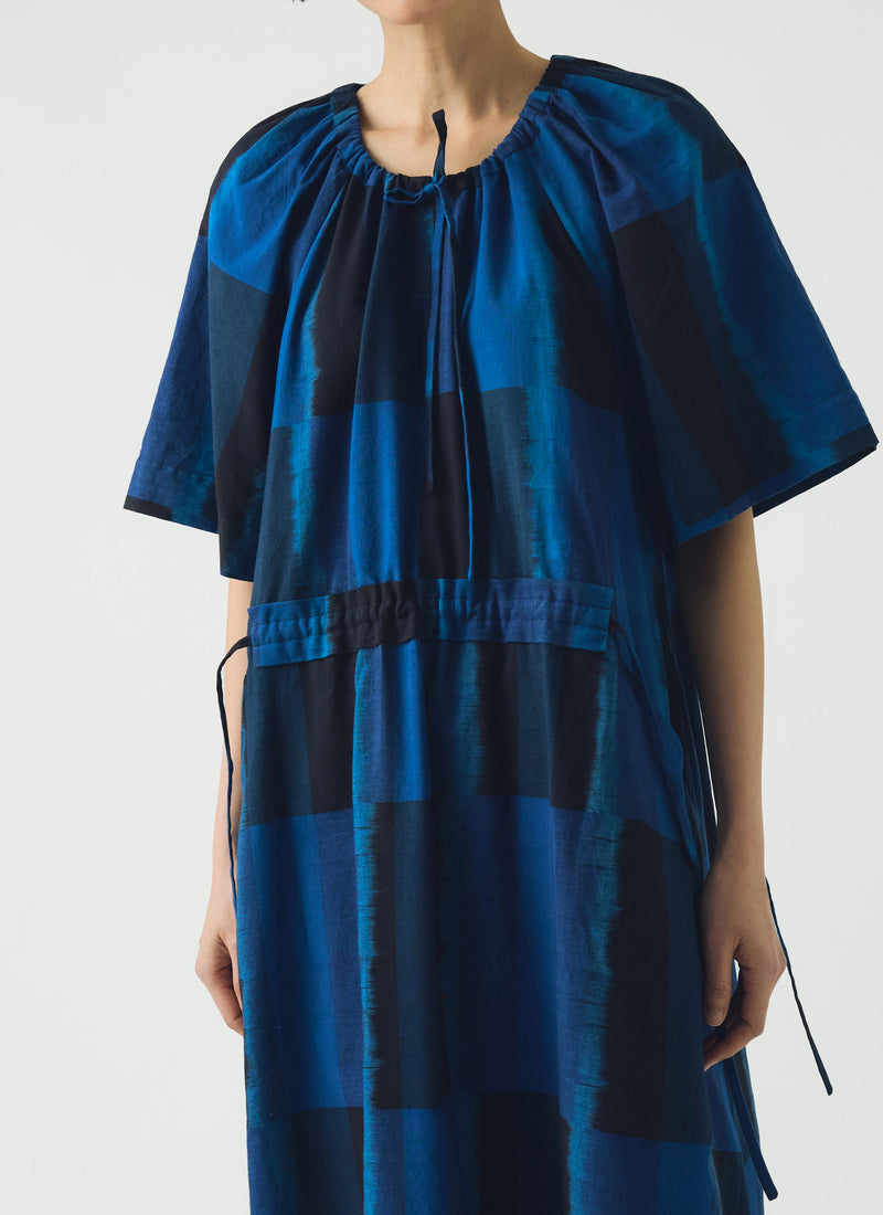 Sobremesa Cotton Ikat Dress | Bright Blue