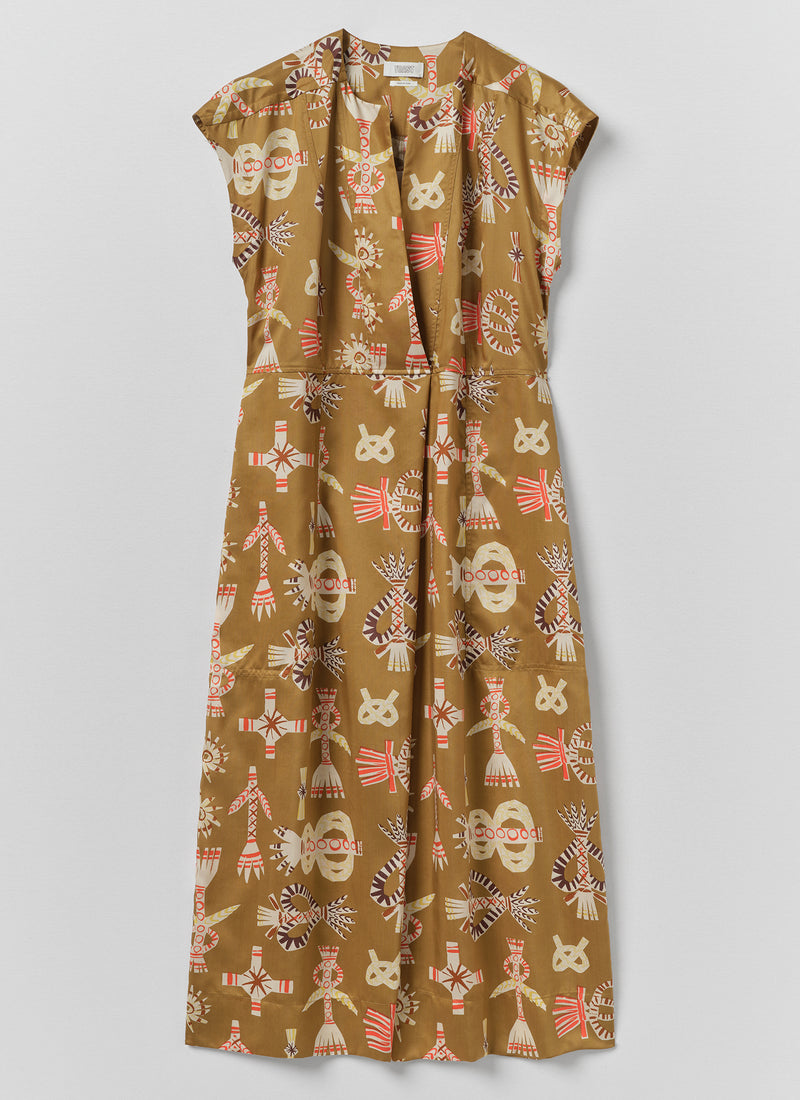 Corn Dolly Twill Dress | Ochre
