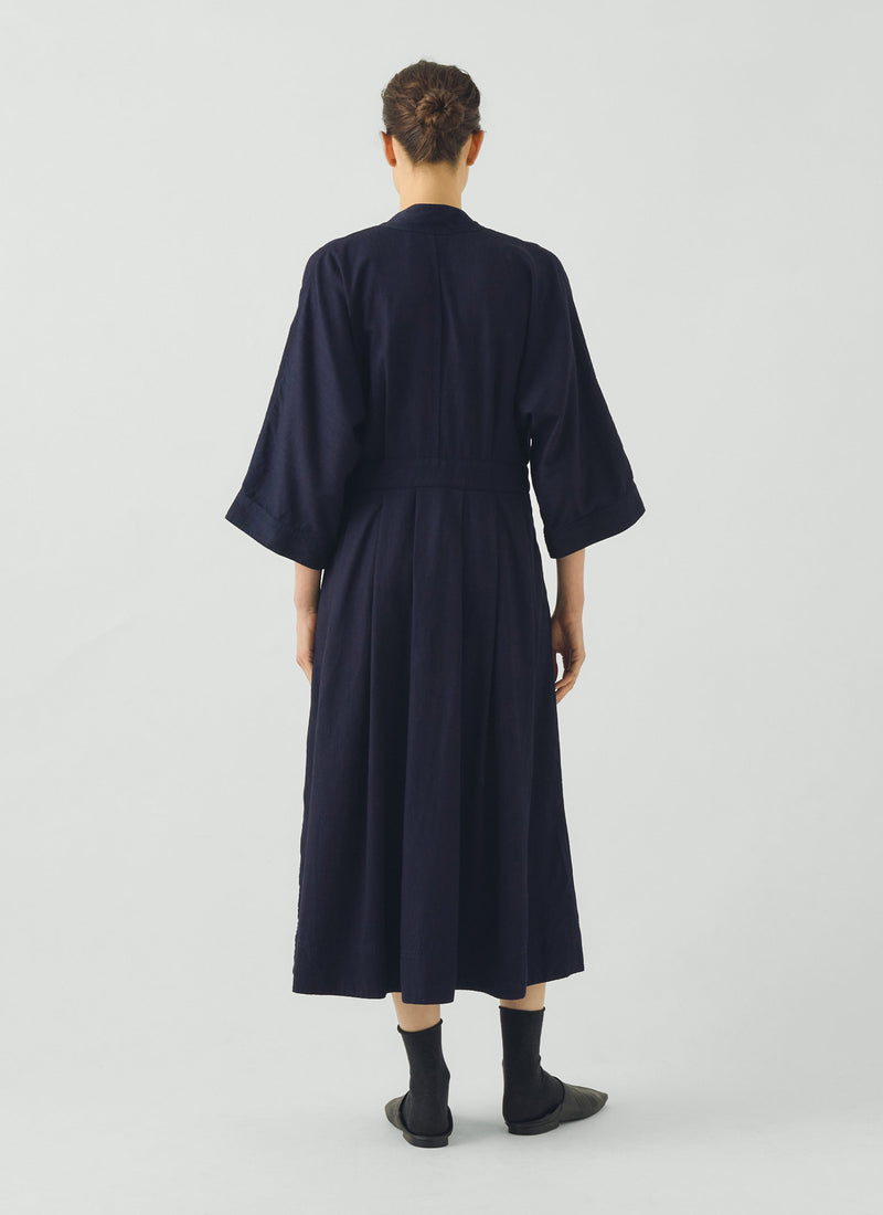 Indigo Twill Wrap Dress | Indigo