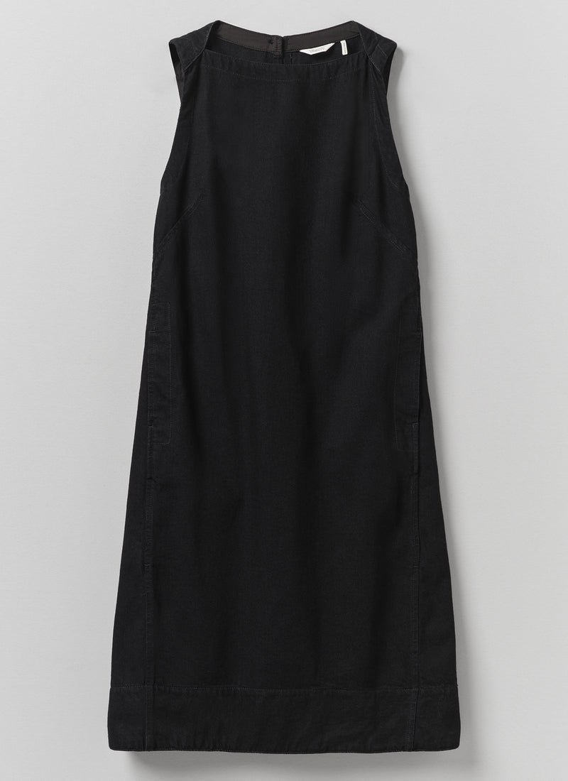 Sculpted Denim Pinafore Dress