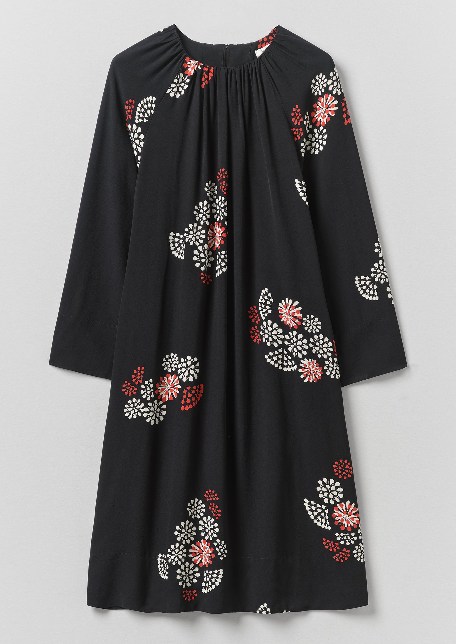 Firework Print Crepe Dress | Black Multi | TOAST