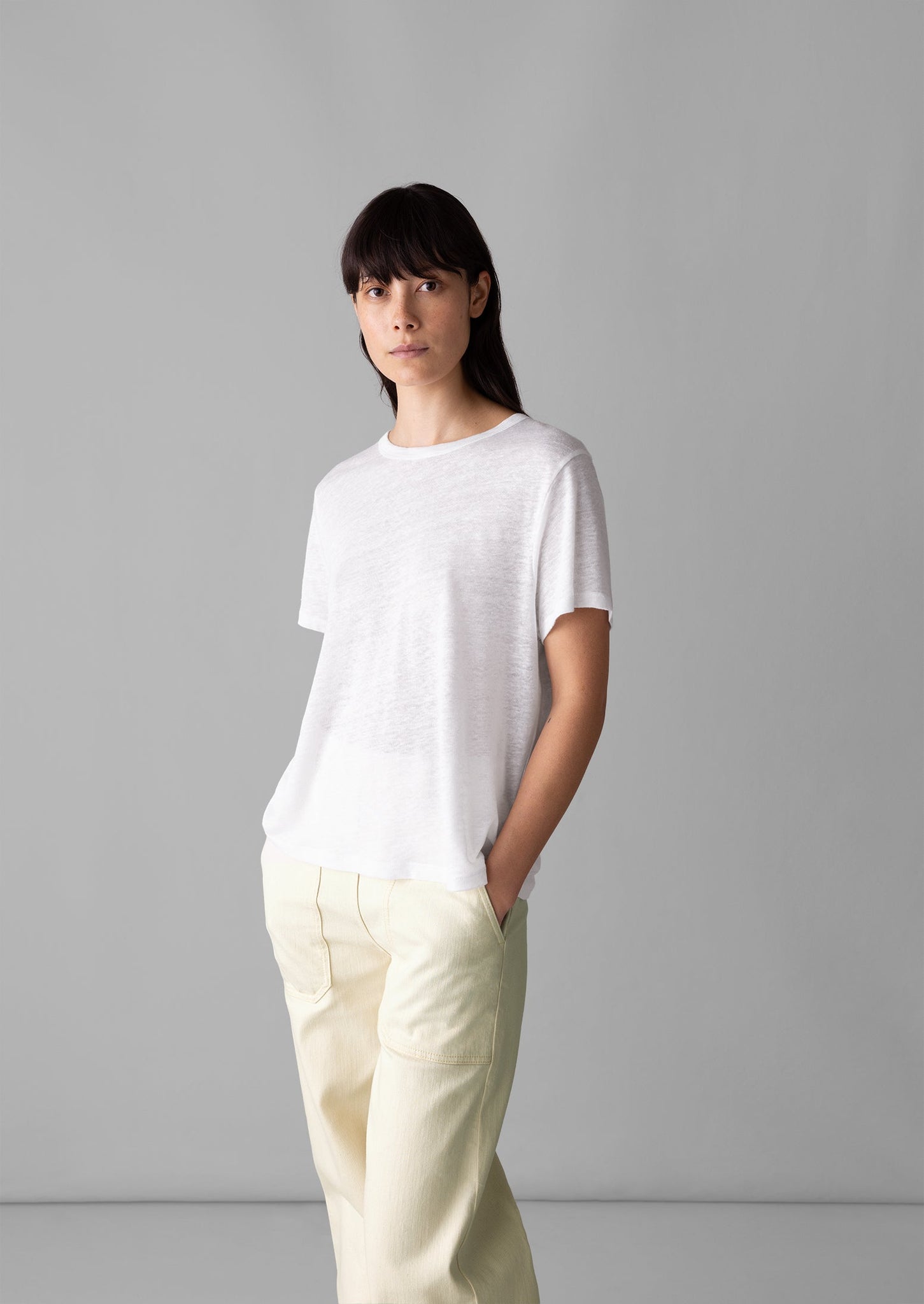 Linen Boy Tee White TOAST