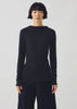 Aster Wool Lyocell High Neck Tee | Ink