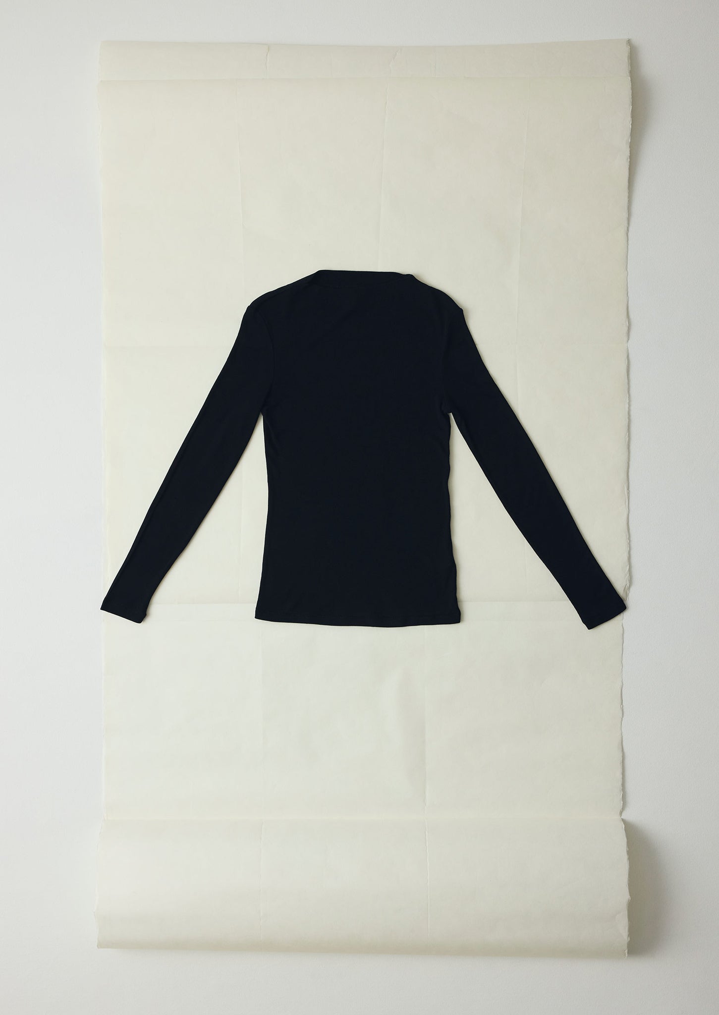 Aster Wool Lyocell High Neck Tee | Black
