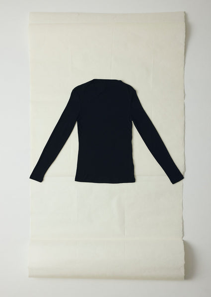Aster High Neck Wool Lyocell Tee