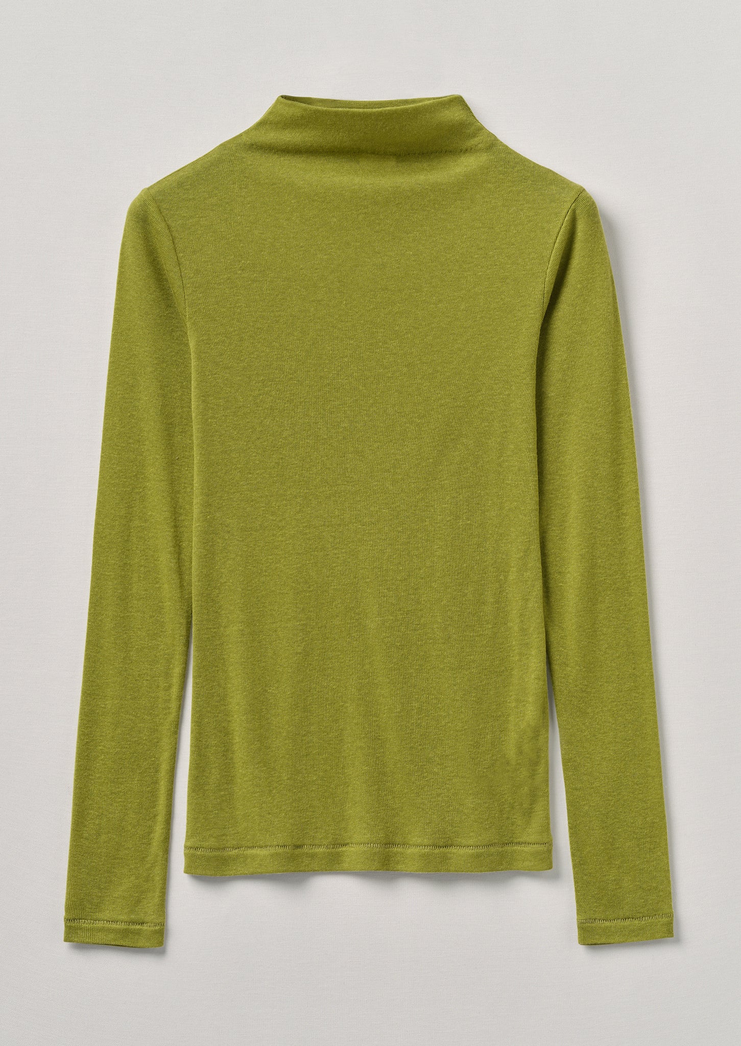 Aster Wool Lyocell High Neck Tee | Pea