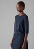 Cleo Garment Dyed Organic Cotton Tee | Indigo