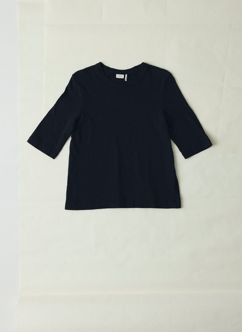 Cleo Garment Dyed Organic Cotton Tee | Carbon Black