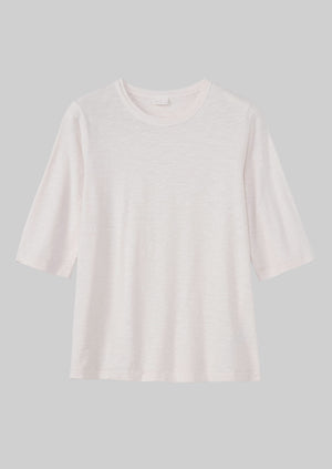 Cleo Garment Dyed Organic Cotton Tee | Chalk