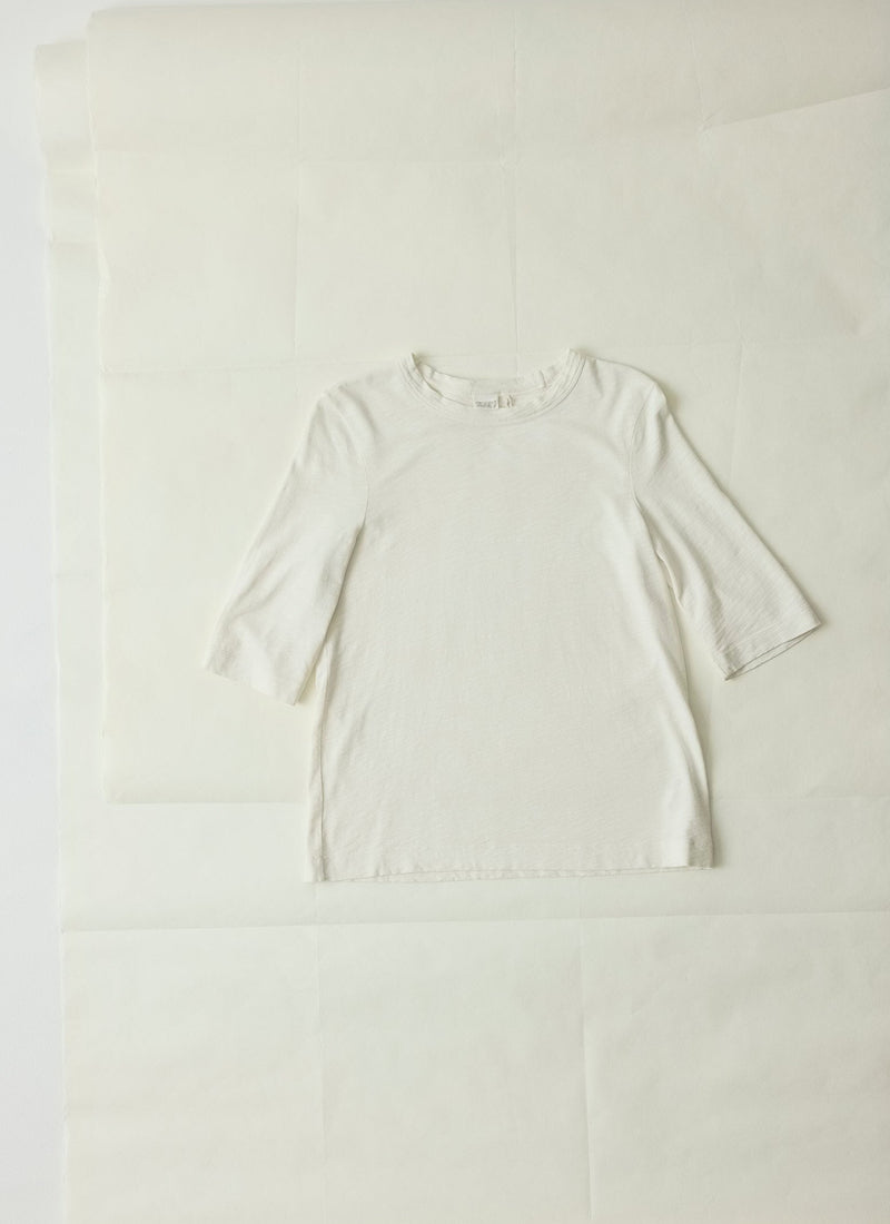 Cleo Garment Dyed Organic Cotton Tee | Chalk