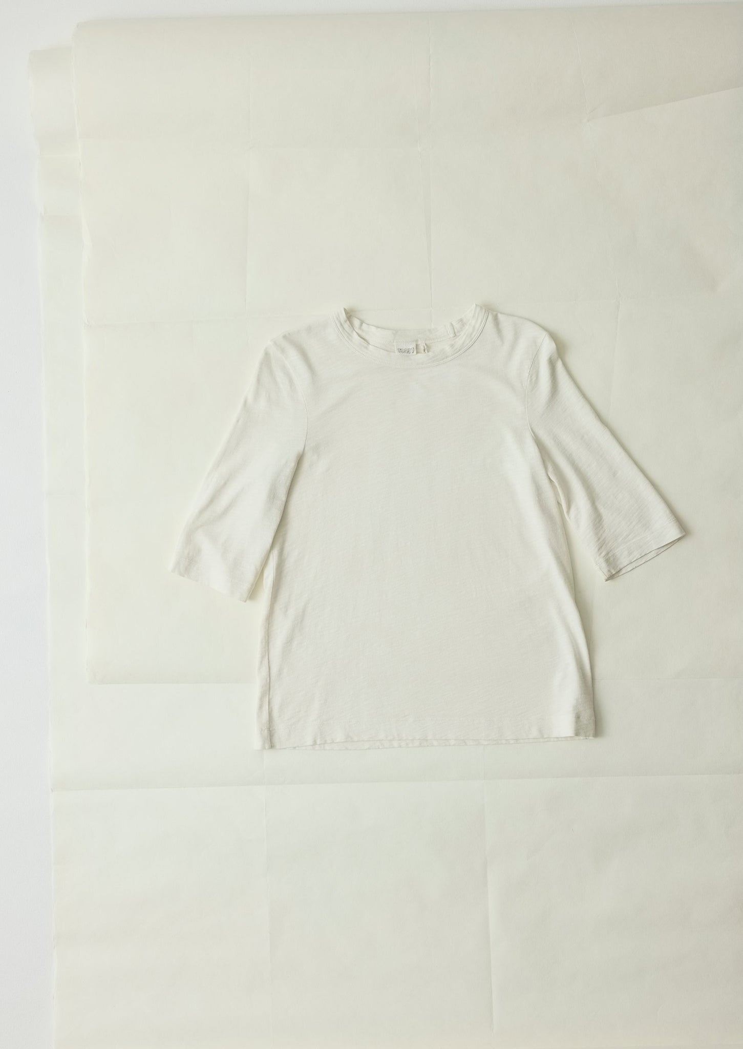 Cleo Garment Dyed Organic Cotton Tee | Chalk