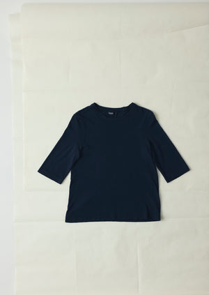 Cleo Garment Dyed Organic Cotton Tee | Indigo