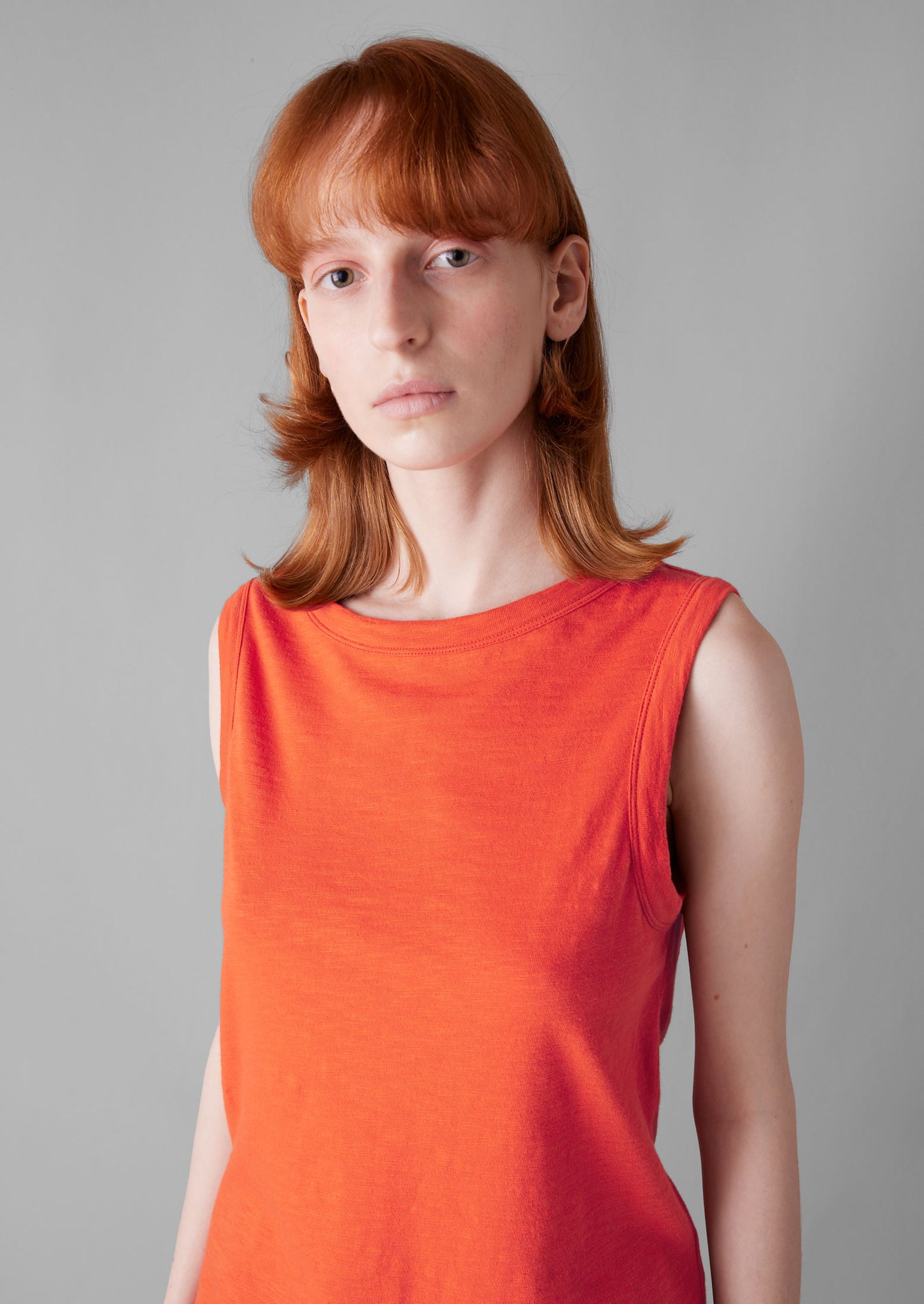 Garment Dyed Organic Cotton Tank Top | Pumpkin