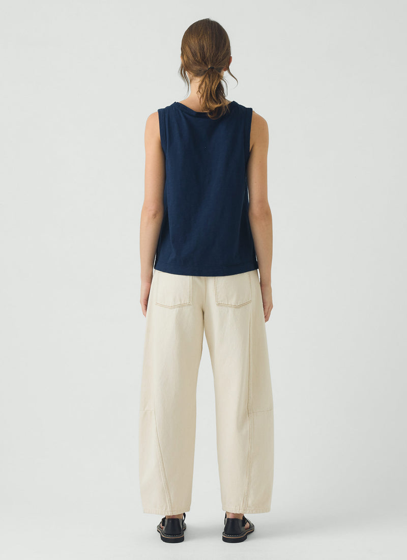 Sian Garment Dyed Organic Cotton Tank Top | Duffle Blue