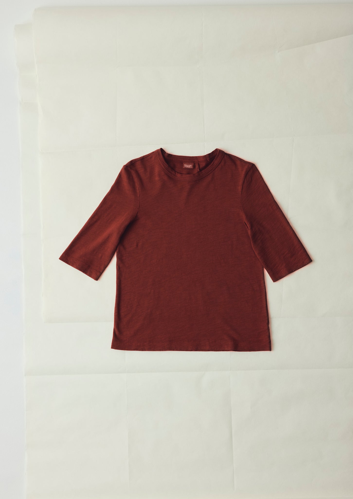 Cleo Garment Dyed Organic Cotton Tee | Braeburn Red