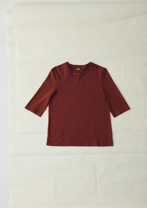 Cleo Garment Dyed Organic Cotton Tee | Braeburn Red