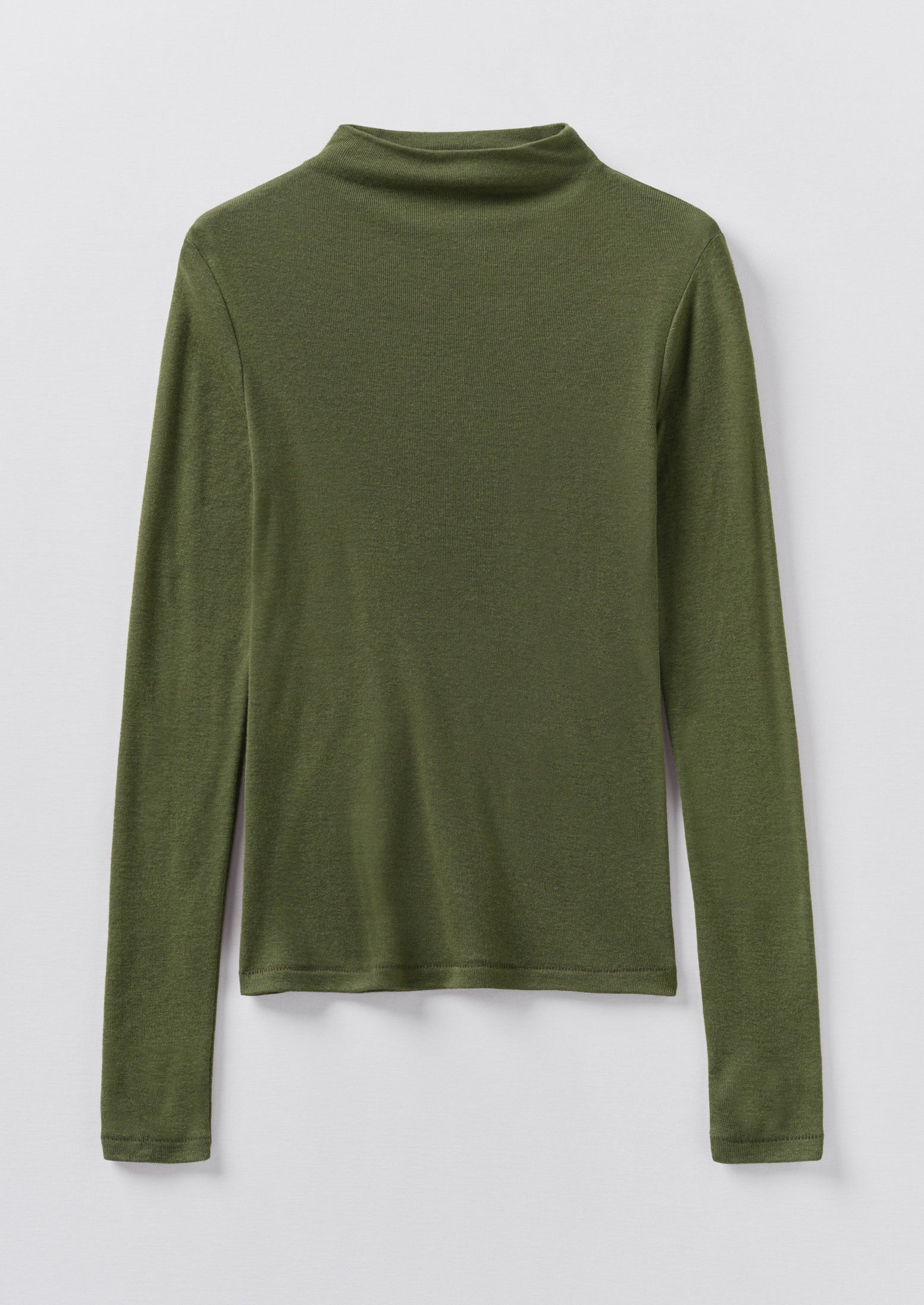 トップス Stone Pinched Lyocel Tee / Green Aster High Neck Wool Lyocell Tee | Artichoke | TOAST