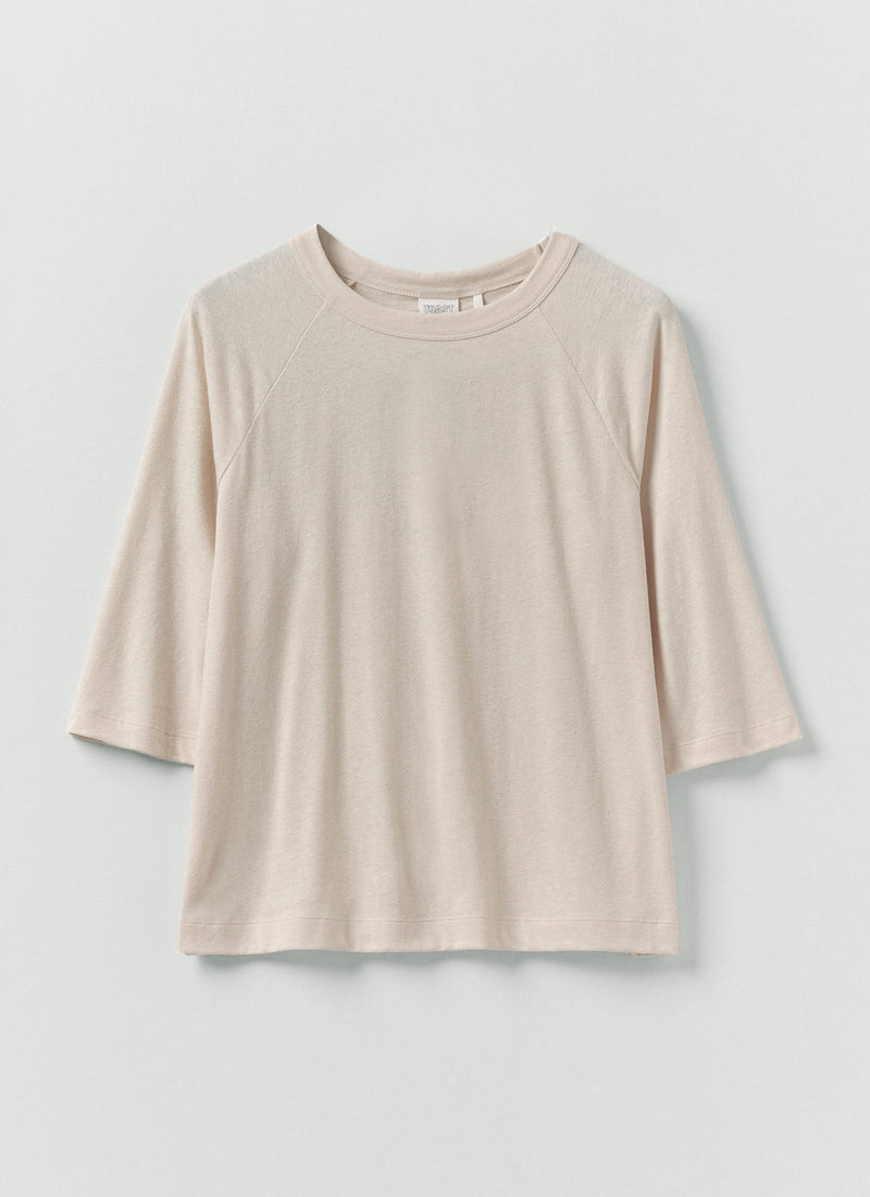 Cotton Hemp Raglan Tee | Ecru