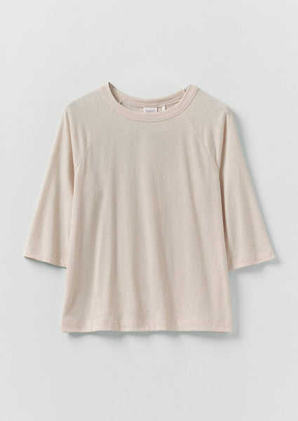 Cotton Hemp Raglan Tee Ecru