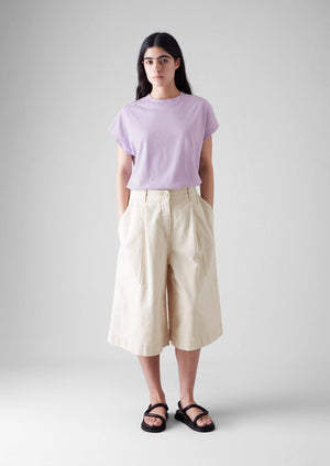 Rib Neck Sleeveless Tee | Wood Lilac