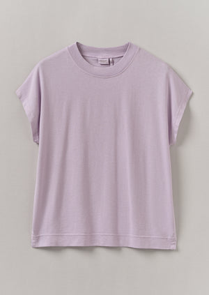 Rib Neck Sleeveless Tee | Wood Lilac