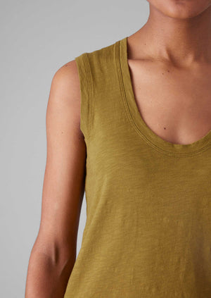 Cotton Sleeveless Tee | Leaf