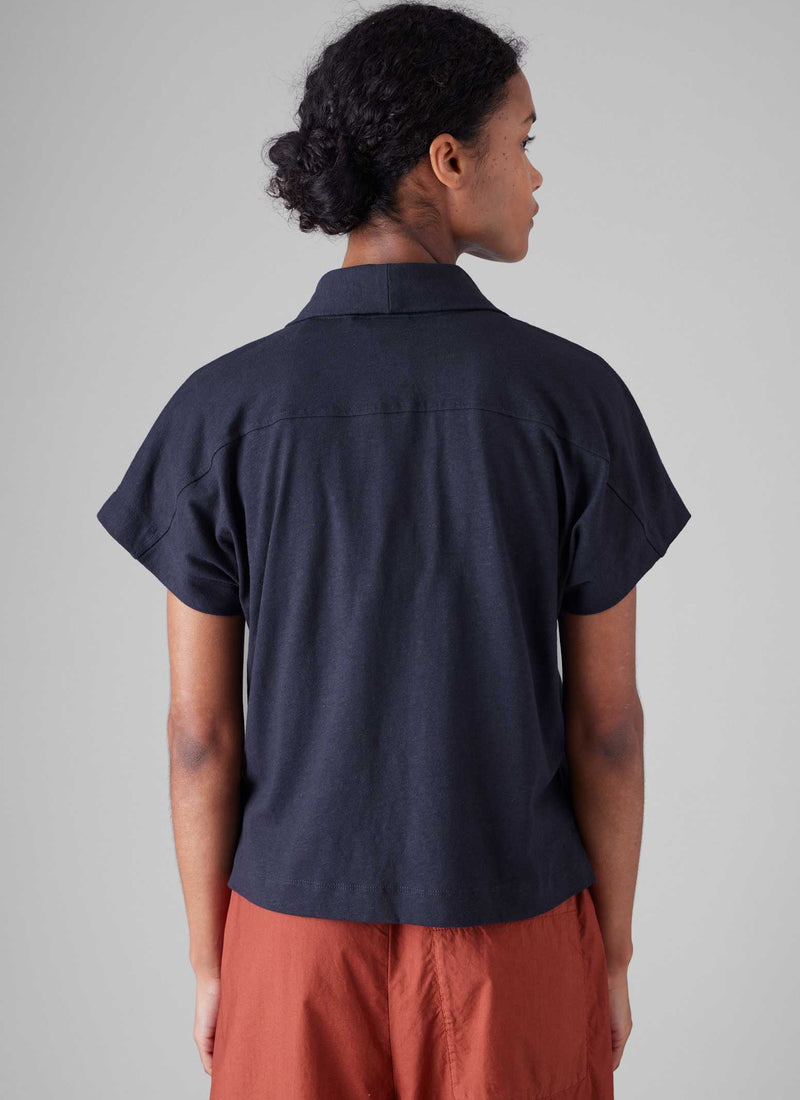 Cotton Hemp Jersey Shirt | Slate