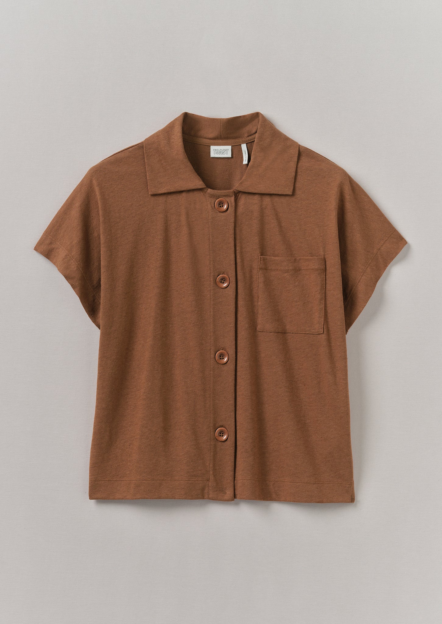 Cotton Hemp Jersey Shirt | Brown Anise
