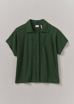 Cotton Hemp Jersey Shirt | Washi Green