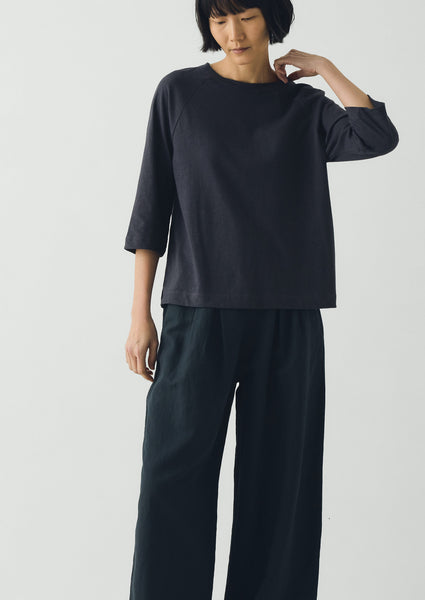 Cotton Hemp Raglan Tee Slate