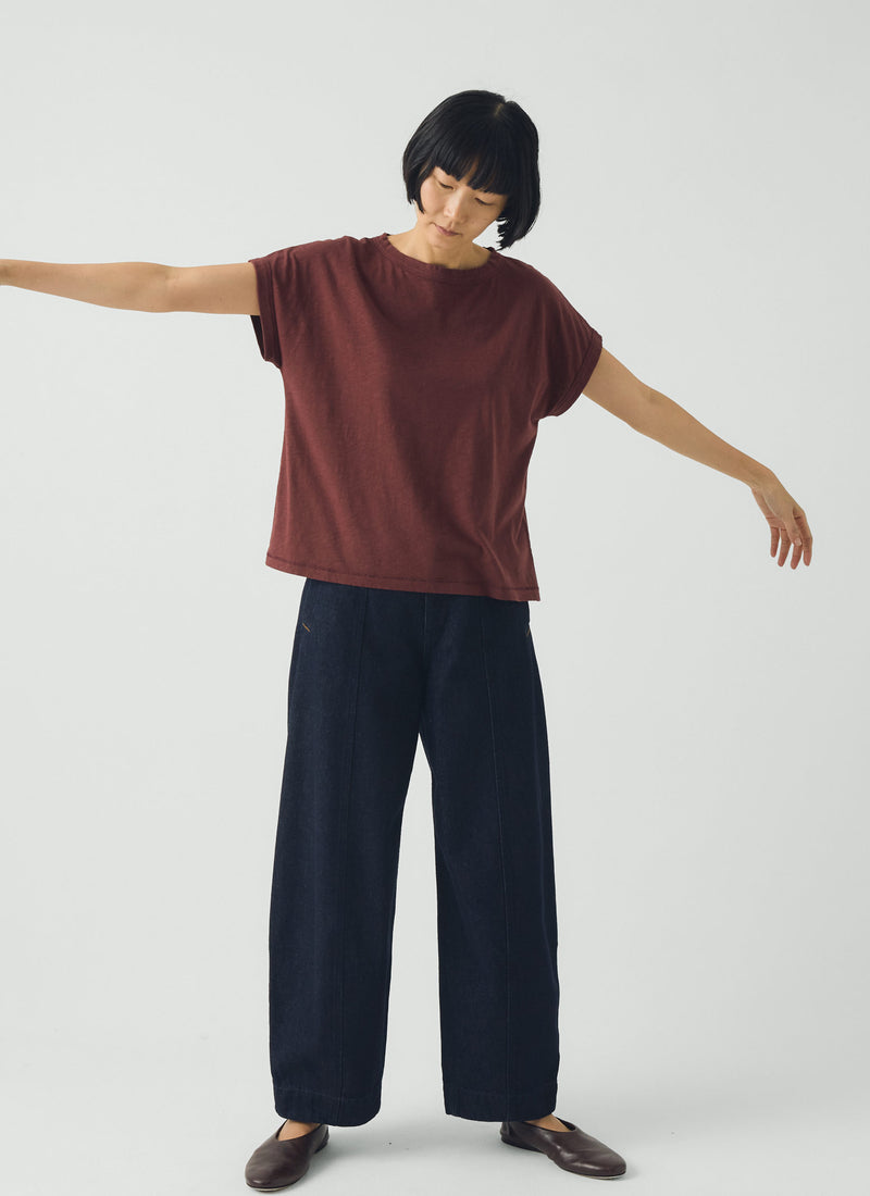 Alda Cotton Easy Tee | Radicchio