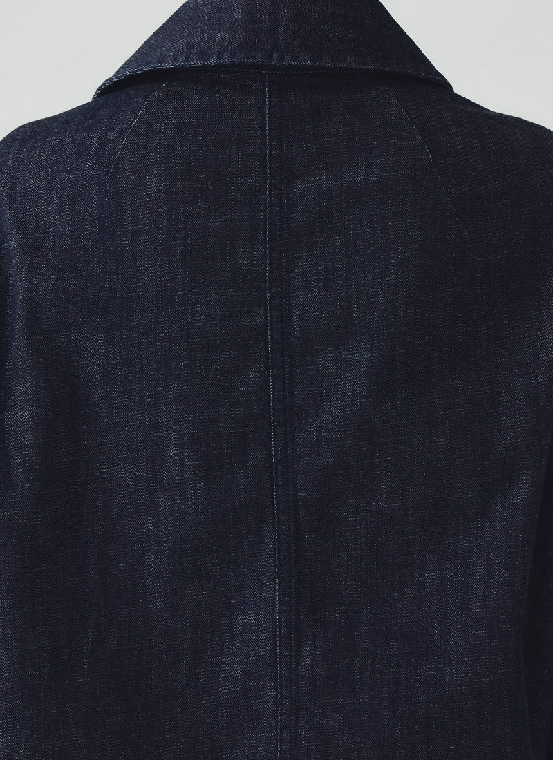 Wide Sleeve Organic Indigo Denim Jacket | Indigo